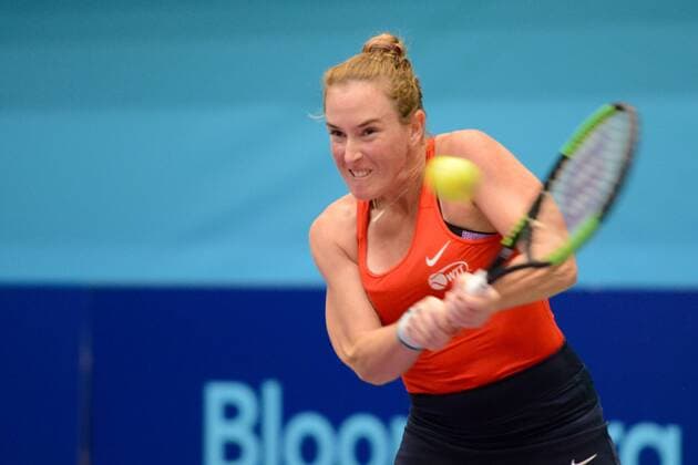July 16, 2018 - Washington D.C, United States - MADISON BRENGLE in World Team Tennis action for the Washington Kastles. World Team Tennis 2018 - ZUMAl132 20180716_zap_l132_003 Copyright: xChristopherxLevyx