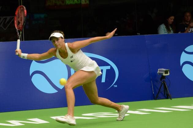 July 16, 2018 - Washington D.C, United States - TATJANA MARIA in World Team Tennis action for the Washington Kastles. World Team Tennis 2018 - ZUMAl132 20180716_zap_l132_007 Copyright: xChristopherxLevyx