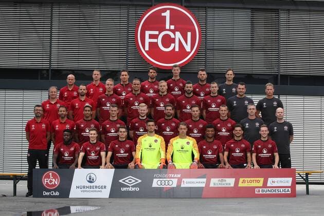 16 07 2018 1 FC Nuremberg Nuernberg FCN Club 1 Football Bundesliga BL Season 2018 2019 Photoalbum Portrait date Portraittermin DaMa Team picture Teamfoto Team Team Squad Totale front from left Edgar Salli 7 1 FC Nuremberg FCN Dennis Lippert 34 1 FC Nuremberg FCN Alexander Fuchs 35 1 FC Nürnberg FCN Fabian Bredlow 1 1 FC Nurnberg FCN Christian Mathenia 26 1 FC Nurnberg FCN Timothy Tillman 37 1 FC Nurnberg FCN Tim Leibold 23 1 FC Nurnberg FCN Federico Palacios 21 1 FC Nurnberg FCN second row front from left Michael Köllner Coach 1 FC Nurnberg FCN Boris Schommers Co Coaches 1 FC Nürnberg FCN Kevin Goden 2 1 FC Nuremberg FCN Törles Knöll 19 1 FC Nürnberg FCN Sebastian Kerk 10 1 FC Nürnberg FCN Enrico Valentini 22 1 FC Nürnberg FCN Robert Bauer 8 1 FC Nuremberg FCN Adam Zrelak 11 1 FC Nürnberg FC Marko Riegel Kit Manager 1 FC Nuremberg FCN Dr Matthias Brem Team Doctor 1 FC Nuremberg FCN third row from the front left Florian Klausner Athletics and Rehab Trainer 1 FC Nurnberg FCN Fabian Adelmann Co Manager 1 FC Nurnberg FCN Ondrej Petrak 31 1 FC Nurnberg FCN Ewerton Jose Almeida Santos 4 1 FC Nurnberg FCN Hanno Behrens 18 1 FC Nurnberg FCN Mikael Ishak 9 1 FC Nurnberg FCN Lukas Jager 20 1 FC Nurnberg FCN Gubov Milan Physiotherapist 1 FC Nürnberg FCN James Morgan Physiotherapist 1 FC Nürnberg FCN fourth row from left to right Nate Weiss Individual and Technique coach 1 FC Nürnberg FCN Martin Scharrer Goalkeeping coach 1 FC Nürnberg FCN Georg Margreitter 33 1 FC Nuremberg FCN Lukas Mühl 28 1 FC Nürnberg FCN Patrick Erras 29 1 FC Nürnberg FCN Eduard Löwen 17 1 FC Nürnberg FCN Sascha Rurainski Physiotherapist 1 FC Nürnberg FCN