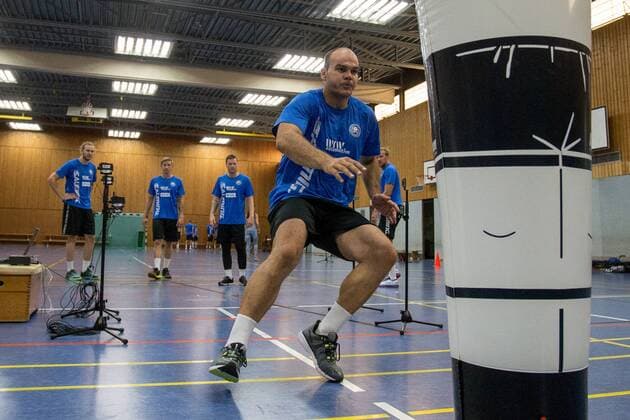 Rafael Baena Gonzalez 1 Bergischer HC in performance test performance diagnostics Bergischer HC Day 2 Handball DKB Handball Bundesliga 17 07 18 Solingen NRW Germany Sports Hall Heiligenstock Copyright: xdnet_cdnx
