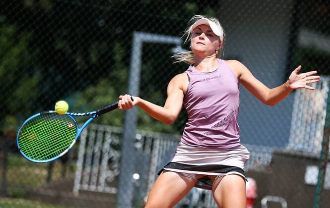 TENNIS - ITF Future Ladies VIENNA,AUSTRIA,17.JUL.18 - TENNIS - ITF Future Ladies. Image shows Petra Januskova (CAN). GEPAxpictures xPhilippxBrem