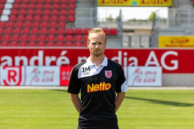 GER Soccer Men 2 BL Season 2018 2019 Portrait Date 17 07 2018 SSV Jahn Regensburg Jonas Maier SSV Jahn Regensburg 2 BL PortraÌttermin 2018 2019