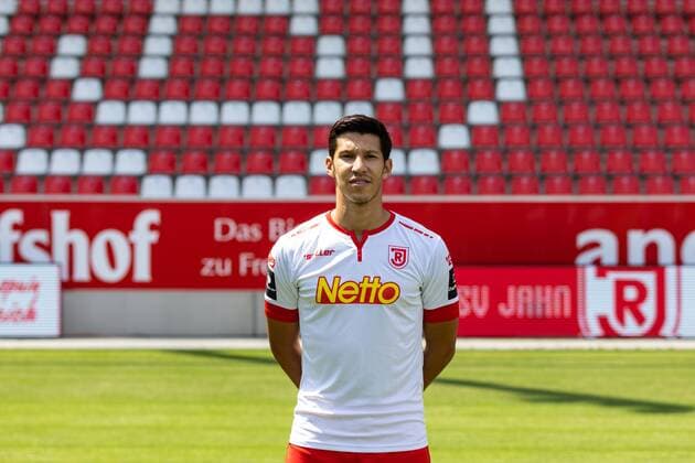 GER Soccer Men 2 BL Season 2018 2019 Portrait Date 17 07 2018 SSV Jahn Regensburg Marcel Correia SSV Jahn Regensburg 2 BL PortraÌttermin 2018 2019