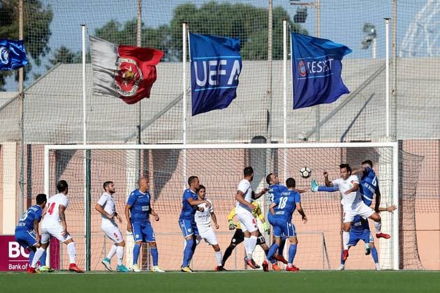 17 07 2018 - National Stadium, Ta Qali, Malta UEFA Champions League 2018 2019 First Qualifying Round, 2nd Leg - Valletta FC v FK Kuk‘si A general action view from the UEFA Champions League 2018 19 First Qualifying Round, 2nd Leg match between Valletta FC of Malta FK Kuk‘si of Albania, at the Centenary Stadium, Ta Qali, Malta on 17 July, 2018. FK Kuk‘si drew 1-1 against Valletta FC and qualified on the away goals rule to progress into the UEFA Champions League competition. Valletta FC v FK Kuk‘si - UEFA Champions League 2018 19 UCL_18_19
