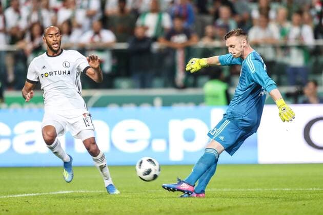 17.07.2018 WARSZAWA, LAZIENKOWSKA PILKA NOZNA (FOOTBALL), 1 RUNDA KWALIFIKACYJNA DO LIGI MISTRZOW UEFA (1ST QUALIFICATION ROUND UEFA CHAMPIONS LEAGUE) MECZ (GAME ) LEGIA WARSZAWA - CORK CITY NZ JOSE KANTE, PETER CHERRIE FOTO LUKASZ GROCHALA CYFRASPORT NEWSPIX.PL --- Newspix.pl  20180717CSLG0028