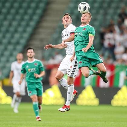 17.07.2018 WARSZAWA, LAZIENKOWSKA PILKA NOZNA (FOOTBALL), 1 RUNDA KWALIFIKACYJNA DO LIGI MISTRZOW UEFA (1ST QUALIFICATION ROUND UEFA CHAMPIONS LEAGUE) MECZ (GAME ) LEGIA WARSZAWA - CORK CITY NZ MIROSLAV RADOVIC, CONOR MCCORMACK FOTO LUKASZ GROCHALA CYFRASPORT NEWSPIX.PL --- Newspix.pl  20180717CSLG0032