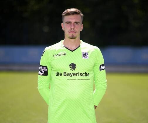 Goalkeeper Johann Hipper TSV 1860 Munich 3 League Portrait Date 2018 2019