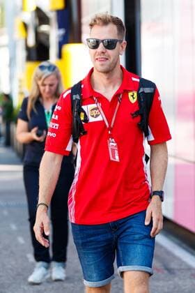 Sebastian Vettel Scuderia Ferrari arrives at the Grand Prix of Germany 2018 Motorsport Formula 1 19 07 2018 Grand Prix of Germany 2018 Motorsport Formula 1 19 07 2018 Hockenheim Copyright: xEIBNER AlexanderxNeisx EP_ANS