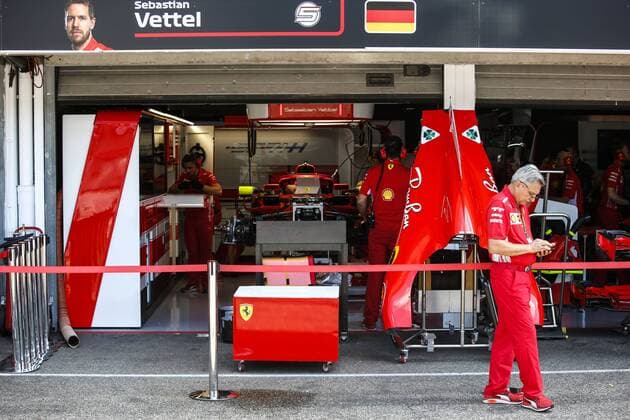 Motorsports: FIA Formula One World Championship WM Weltmeisterschaft 2018, Grand Prix of Germany, Garage of Scuderia Ferrari Hockenheim Germany