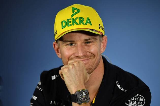 Nico HUELKENBERG HÜLKENBERG ENG Renault Sport F1 Team Action Single image Single image Portrait Portrait Gesture Press Conference Formula 1 GP of GermanyGermany Hockenheimring Season 2018 on 19 07 2018