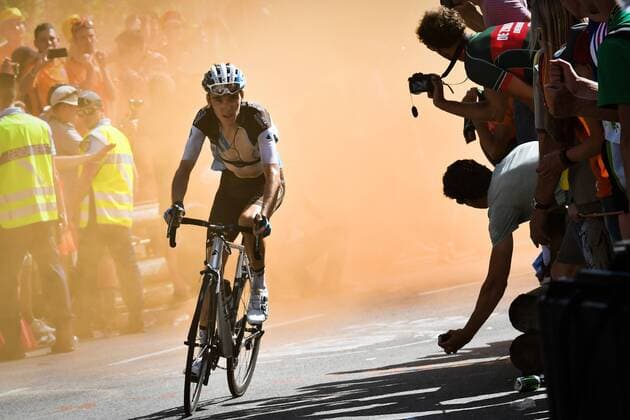 French Romain Bardet of AG2R La Mondiale pictured in action during the twelfth stage in the 105th edition of the Tour de France cycling race, 175,5km from Bourg-Saint-Maurice Les Arcs to Alpe d Huez, France, Thursday 19 July 2018. This year s Tour de France takes place from July 7th to July 29th. poolxjeffxPachoud  x05389281x