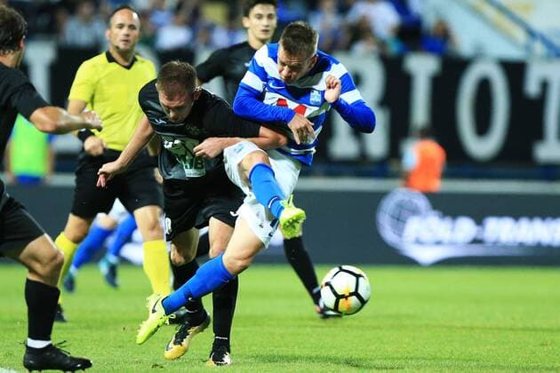 First qualification round for UEFA Europa League, Osijek - Petrocub 19.07.2018., stadium Gradski vrt, Osijek, Croatia - First qualification round for UEFA Europa League, 2nd leg, NK Osijek - CS Petrocub. Vladislav Ivanov, Dmytro Lyopa  DavorxJavorovic PIXSELL