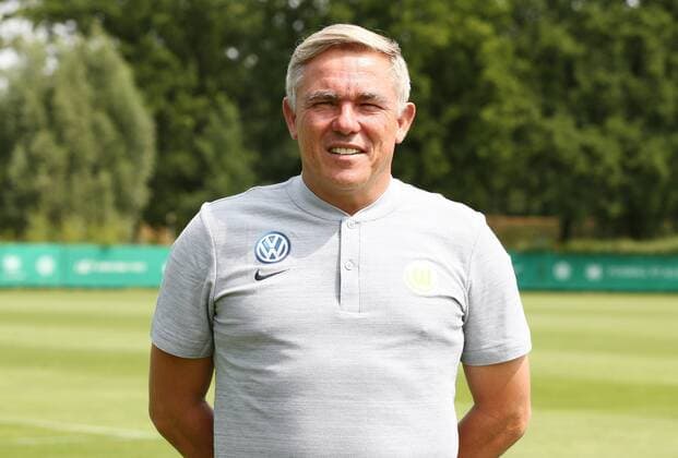 Assistant coach Olaf Janßen Sport Football Soccer DFL first 1 Bundesliga Mens Season 2018 2019 20 07 2018 VfL Wolfsburg Team portrait Portrait date Squad Portrait Presentation Presentation Press event