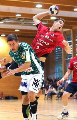 BAU 20 7 2018 Leinfelden Echterdingen Handball Fresh on Göppingen vs SG BBM Bietigheim v Allan Damgaard Göppingen Nikola Vlahovic BBM