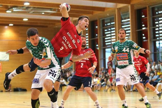 BAU 20 7 2018 Leinfelden Echterdingen Handball Fresh on Göppingen vs SG BBM Bietigheim v Allan Damgaard Göppingen Nikola Vlahovic BBM