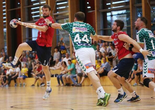 BAU 20 7 2018 Leinfelden Echterdingen Handball FRESH ON Göppingen vs SG BBM Bietigheim Robin Haller BBM left