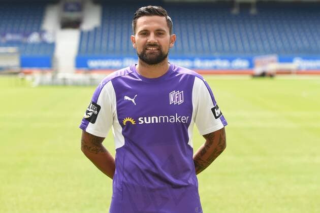 Football 3 League Portrait Date 2018 2019 VfL Osnabrück on 10 07 2018 at the Bremen Bridge in Osnabrück Marcos Alvarez VfL Osnabrueck MT