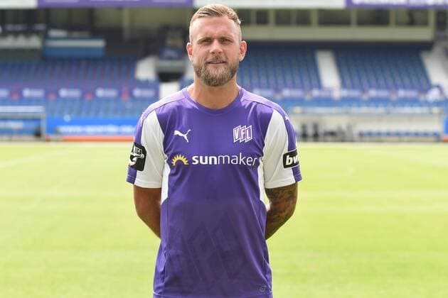 Football 3 League Portrait Date 2018 2019 VfL Osnabrück on 10 07 2018 at the Bremen Bridge in Osnabrück Felix Schiller VfL Osnabrueck MT