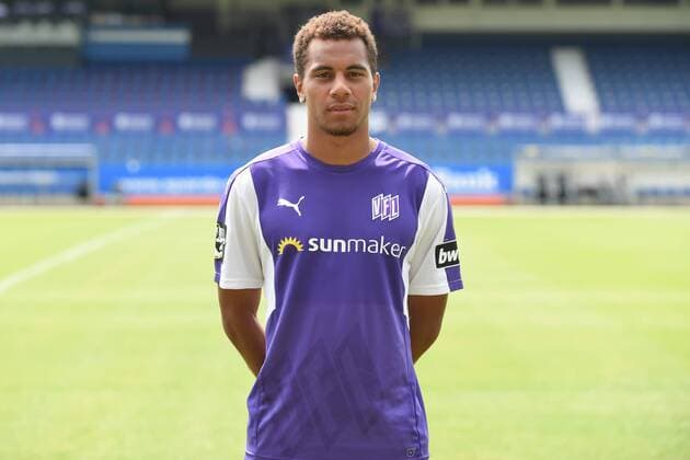 Football 3 League Portrait Date 2018 2019 VfL Osnabrück on 10 07 2018 at the Bremen Bridge in Osnabrück Etienne Amenyido VfL Osnabrueck MT