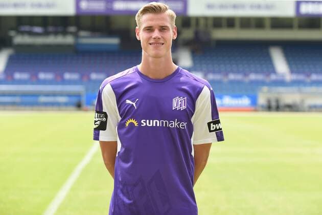 Football 3 League Portrait Date 2018 2019 VfL Osnabrück on 10 07 2018 at the Bremen Bridge in Osnabrück Steffen Tigges VfL Osnabrueck MT