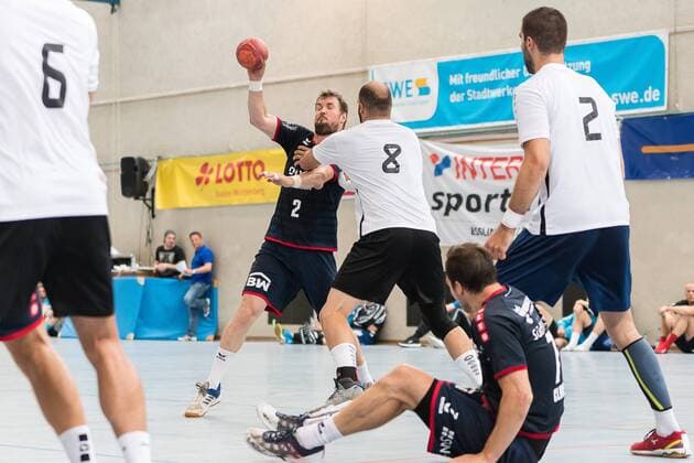 Robin Haller SG BBM Bietigheim 02 Sipos Adrian Tatabanya KC 08 SG BBM Bietigheim vs Tatabanya KC 53 Esslinger Marktplatz Tournament Reichstadt Cup 2018 Handballl DKB Men 1 Bundesliga Season 18 19 GER 21 07 2018 SG BBM Bietigheim vs Tatabanya KC 53 Esslinger Marktplatz Tournament Reichstadt Cup 2018 Handballl DKB Men 1 Bundesliga season 18 19 GER 21 07 2018 Esslingen Copyright: xEIBNER WolfgangxFrankx EP_WFK