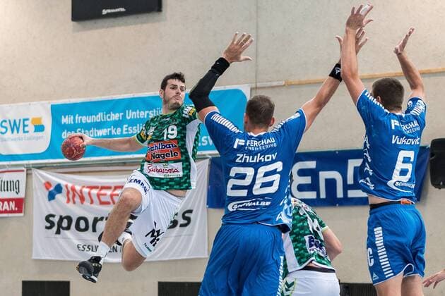 Ivan Sliskovic Frisch On Goeppinen 19 Stanislav Zhukov VfL Gummersbach 26 Frisch AUF Goeppingen vs. VfL Gummersbach 53 Esslinger Marktplatz Tournament Reichstadt Cup 2018 Handballl DKB Men 1 Bundesliga Season 18 19 GER 21 07 2018 Frisch AUF Goeppingen vs. VfL Gummersbach 53 Esslinger Marktplatz Tournament Reichstadt Cup 2018 Handballl DKB Men 1 Bundesliga season 18 19 GER 21 07 2018 Esslingen Copyright: xEIBNER WolfgangxFrankx EP_WFK