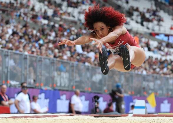 Sport Themen der Woche KW29 Sport Bilder des Tages 21st July 2018, London Stadium, London, England; Diamond League Athletics, day 1; Taliyah Brooks (USA) in the women s long jump  ActionPlus12049392 ShaunxBrooks