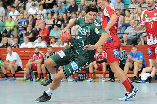 Erik Schmidt Fuechse Berlin 28 Handball Mens Preparatory Tournament Esslinger Markplatzturniers Final 21 07 2018 Photo TBaur Eibner Fuechse Berlin vs. TBV Lemgo Esslingen Copyright: xEIBNER TobiasxBaurx EP_TBR