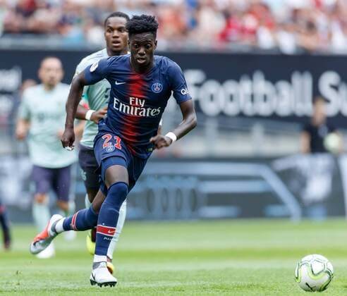 Austria Klagenfurt 21 07 2018 International Champions Cup Paris Saint Germain FC Munich Muenchen Timothy Weah PSG in action DeFodi507