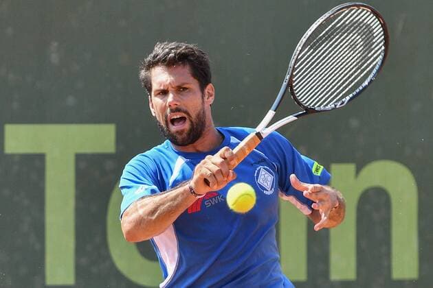 GER 1 Tennis Point Bundesliga Men Badwerk Gladbacher HTC vs HTC Blue White Krefeld e V 22 07 2018 Badwerk Gladbacher HTC GER 1 TP BL Badwerk Gladbacher HTC vs HTC Blue White Krefeld e V pictured Gaio Federico ITA on forehand strike nph Mauelshagen nph00321