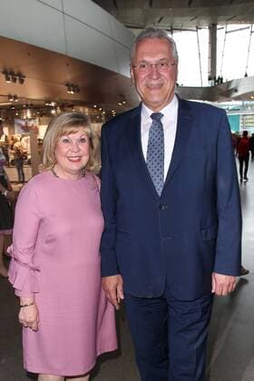 Joachim Herrmann with his wife Gerswid Bavarian Sports Award 2018 in the BMW Welt in Munich on 21 07 2018