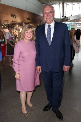 Joachim Herrmann with his wife Gerswid Bavarian Sports Award 2018 in the BMW Welt in Munich on 21 07 2018