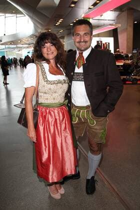 Georg Schorsch Hackl with girlfriend Kornelia Koller Bavarian Sports Award 2018 in the BMW World in Munich on 21 07 2018