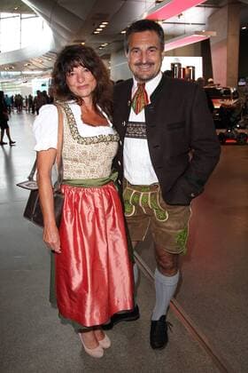 Georg Schorsch Hackl with girlfriend Kornelia Koller Bavarian Sports Award 2018 in the BMW World in Munich on 21 07 2018