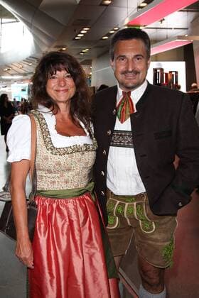 Georg Schorsch Hackl with girlfriend Kornelia Koller Bavarian Sports Award 2018 in the BMW World in Munich on 21 07 2018