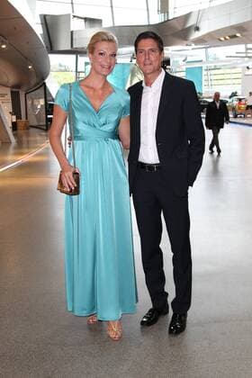 Maria Hoefl Riesch with husband Marcus Hoefl Bavarian Sports Award 2018 in the BMW Welt in Munich on 21 07 2018