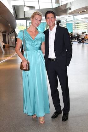 Maria Hoefl Riesch with husband Marcus Hoefl Bavarian Sports Award 2018 in the BMW Welt in Munich on 21 07 2018