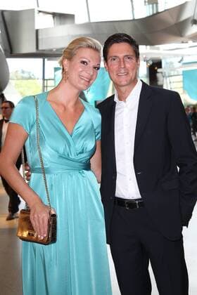 Maria Hoefl Riesch with husband Marcus Hoefl Bavarian Sports Award 2018 in the BMW Welt in Munich on 21 07 2018