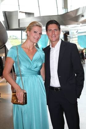 Maria Hoefl Riesch with husband Marcus Hoefl Bavarian Sports Award 2018 in the BMW Welt in Munich on 21 07 2018