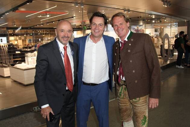 Christian Neureuther with Christoph Netzel and Markus Wasmeier Bavarian Sports Award 2018 in the BMW Welt in Munich on 21 07 2018