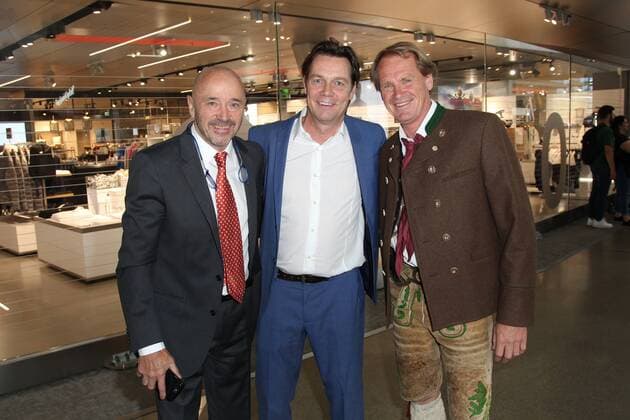 Christian Neureuther with Christoph Netzel and Markus Wasmeier Bavarian Sports Award 2018 in the BMW Welt in Munich on 21 07 2018
