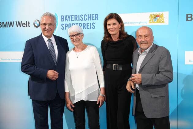 Joachim Herrmann Heide Ecker Rosendahl Ulrike Nasse Meyfarth Klaus Wolfermann Bavarian Sports Award 2018 in the BMW Welt in Munich on 21 07 2018