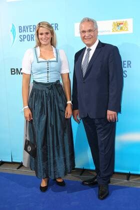 Joachim Herrmann and Natalie Geisenberger Bavarian Sports Award 2018 in the BMW Welt in Munich on 21 07 2018