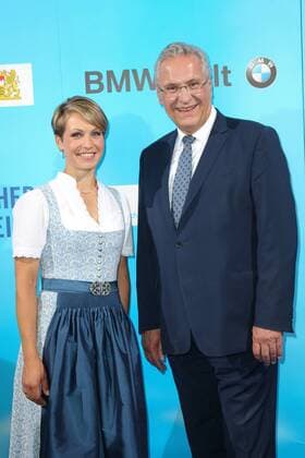 Magdalena Neuner and Joachim Herrmann Bavarian Sports Award 2018 in the BMW Welt in Munich on 21 07 2018