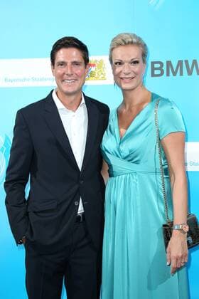 Maria Hoefl Riesch with husband Marcus Hoefl Bavarian Sports Award 2018 in the BMW Welt in Munich on 21 07 2018