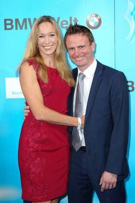 Dr Christine Theiss with husband Hans Bayerischer Sportpreis 2018 in the BMW Welt in Munich on 21 07 2018