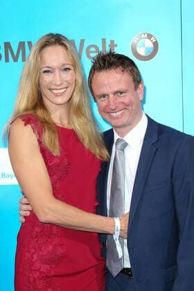 Dr Christine Theiss with husband Hans Bayerischer Sportpreis 2018 in the BMW Welt in Munich on 21 07 2018
