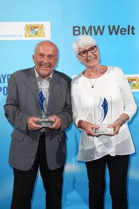Klaus Wolfermann Heide Ecker Rosendahl Bavarian Sports Award 2018 in the BMW Welt in Munich on 21 07 2018