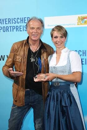 Wolfgang Fierek and Magdalena Neuner Bavarian Sports Award 2018 in the BMW Welt in Munich on 21 07 2018