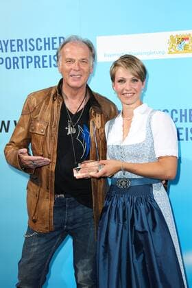 Wolfgang Fierek and Magdalena Neuner Bavarian Sports Award 2018 in the BMW Welt in Munich on 21 07 2018